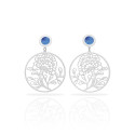 Boucles d'oreilles Argentées Porcelana Flor