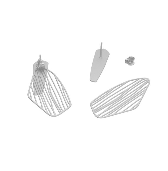 Boucles d'oreilles Argentée Lumen