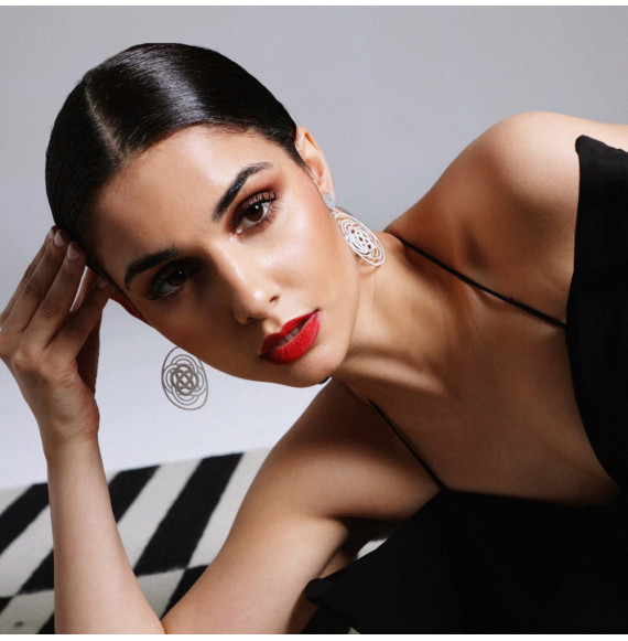 Pendiente Infinito baño Plata