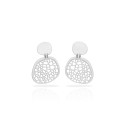 Petra Silver Plated Metope Earrings