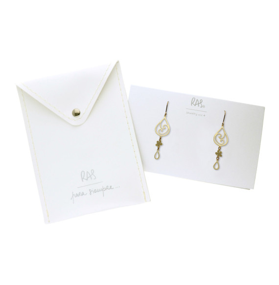 Boucles d'oreilles Dorées Larmes de Lune