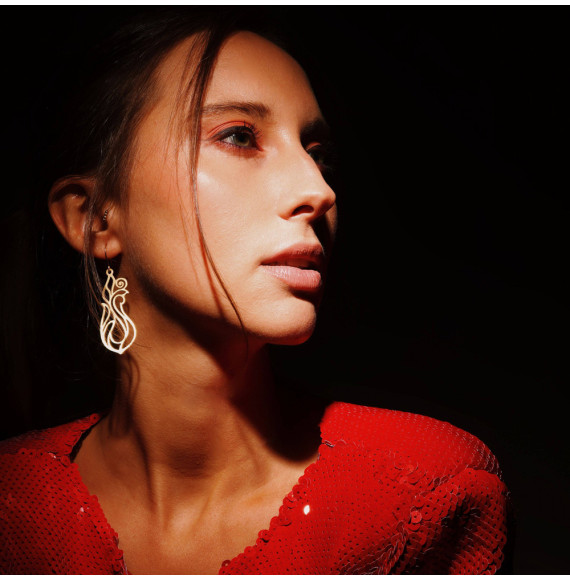 Boucles d'oreilles Dorées Ondine