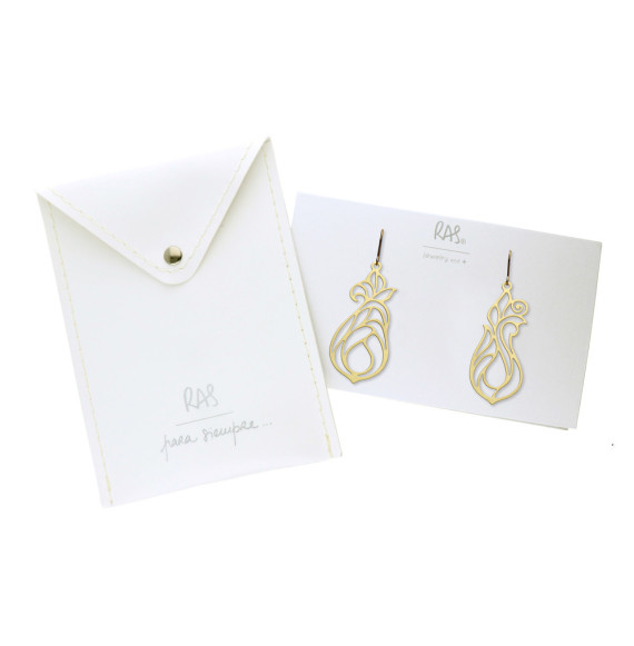 Boucles d'oreilles Dorées Ondine