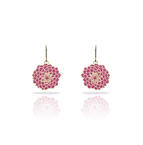 Boucles d'oreilles Dorées Dalia Rosee