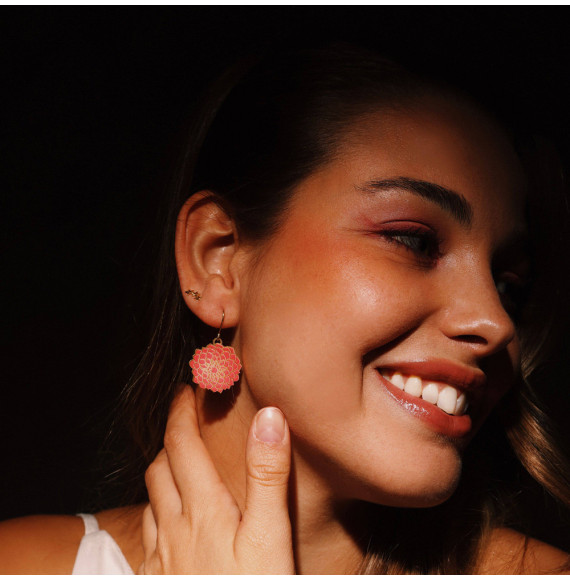 Boucles d'oreilles Dorées Dalia Rosee