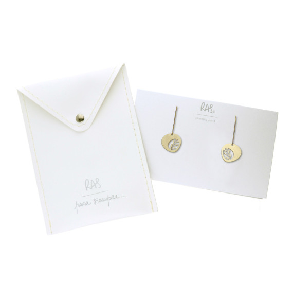 Boucles d'oreilles Dorées Minima Palmera Espiga