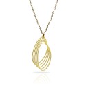Collier court Dorée Orbit