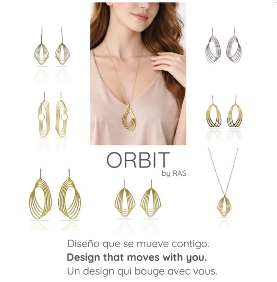 Pendientes Orbit baño Oro