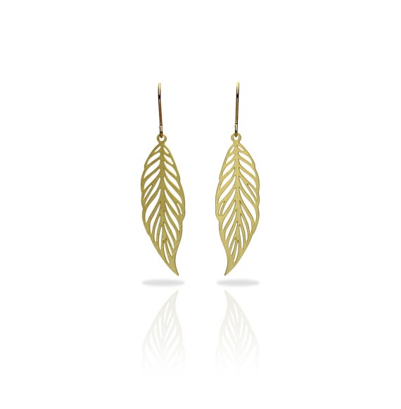 Pluma Gold Plated Earrings
