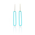 Boucles d'oreilles Dorées Elektra Bleu Fluo