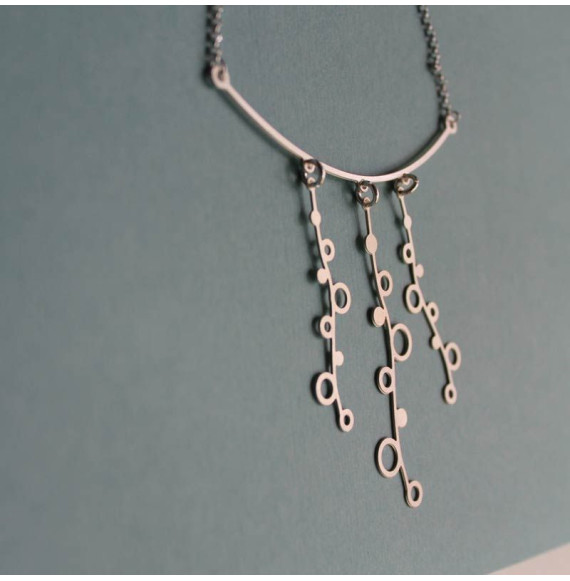 Plastron plaqué argente Blow