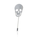 Calavera Silver-Plated Brooch