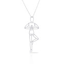 Colgante Asana Árbol baño Plata