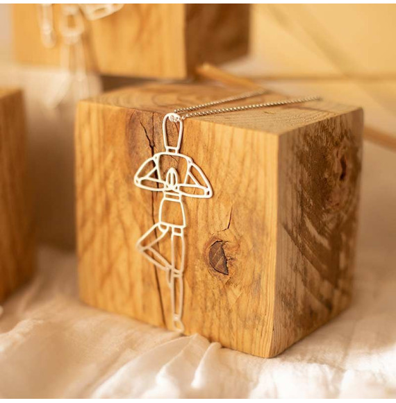 Colgante Asana Árbol baño Plata