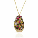 Collier court Dorée Mimosa