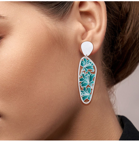 Boucles d'oreilles Grandes plaqué argente Jana